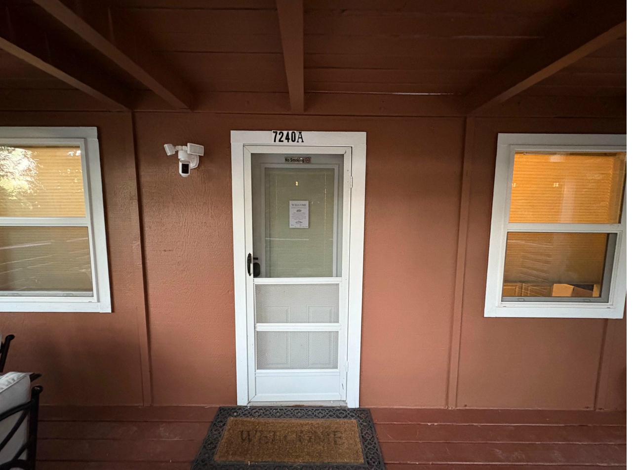 Half Dome Haven cabin entrance — unit 7240A Yosemite West
