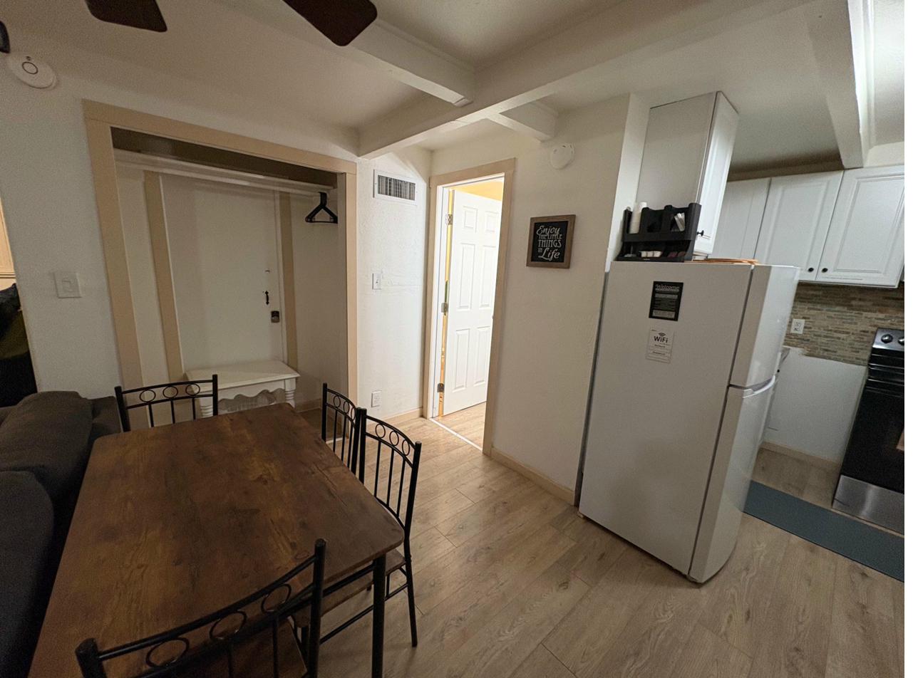 Half Dome Haven cozy interior — studio cabin Yosemite National Park