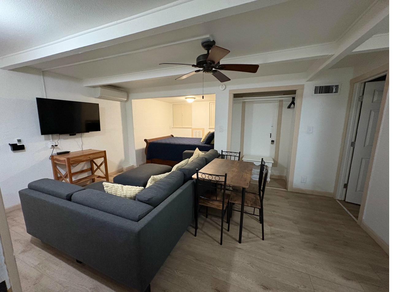 Half Dome Haven living area sofa bed